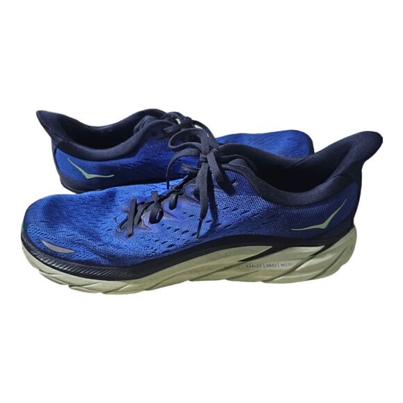 HOKA ONE ONE Blue Clifton 8 Road Running Shoes Sneakers - Size 12D - Picture 3 of 8